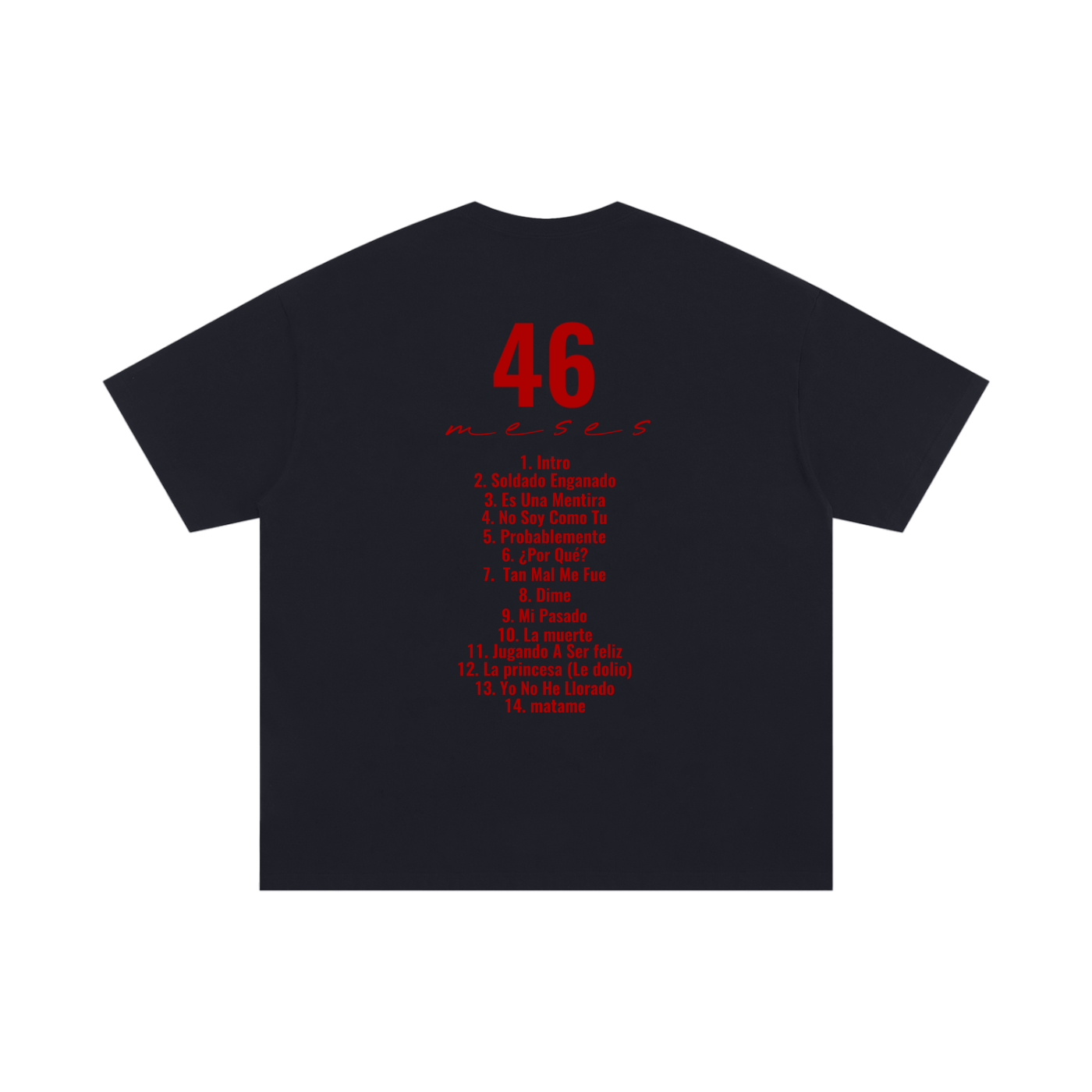 46 MESES Track List Oversized T-Shirt